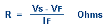 Formula - DC Series Resistor