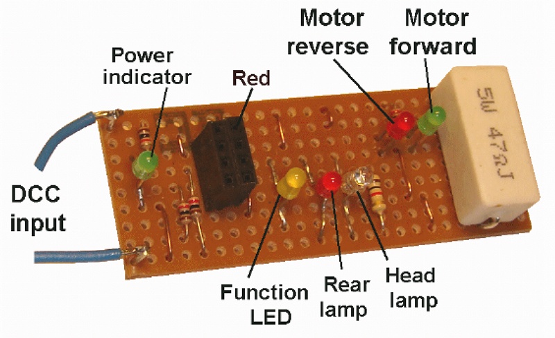 DCC decoder test rig