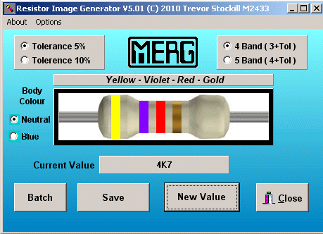 Programme screenshot