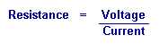 Resistance formula